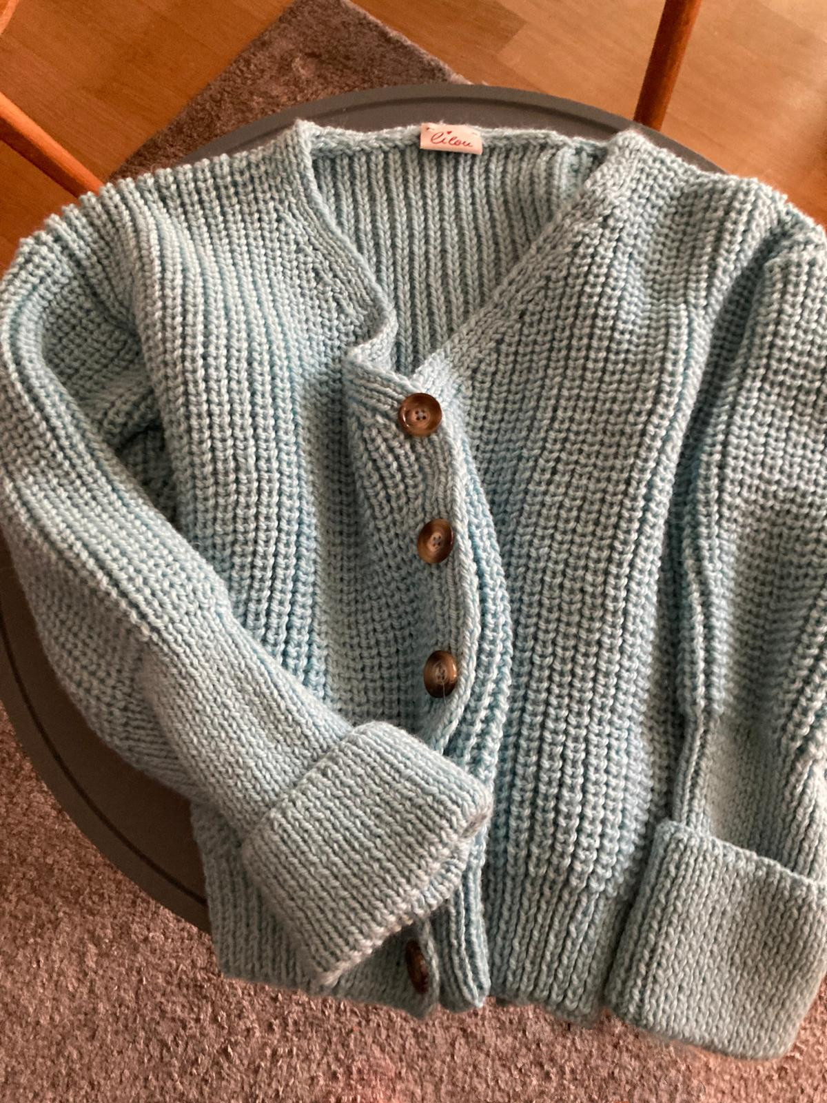 Cardigan Hellblau
